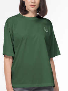 Футболка оверсайз с небольшим принтом