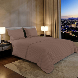 Комплект постельного белья Шпинель мокко страйп-сатин