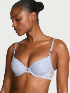 Sexy Tee Sheer Heritage Shimmer Dot Lightly Lined Demi Bra