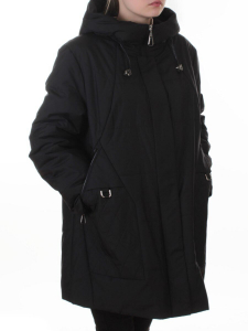 B-617 BLACK Куртка демисезонная женская (100 гр. холлофайбер)