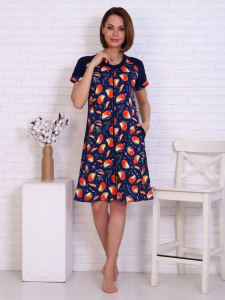 Халат женский на молнии с карманами, 