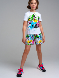 Комплект для девочки: футболка, шорты