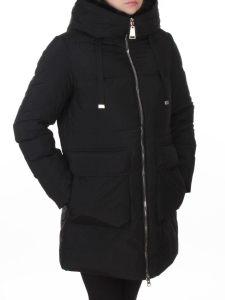 8379 BLACK Куртка зимняя женская (200 гр. холлофайбер)