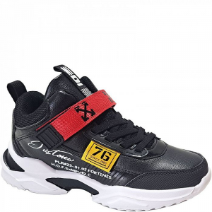 92-062A черн/крас Кроссовки для мальчиков (32-37)/12