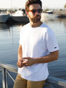 Футболка базовая полуприлегающая из премиального хлопка с эластаном