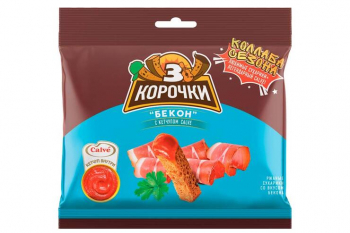 «3 Корочки», сухарики со вкусом бекона и кетчупом «Calve», 85 г