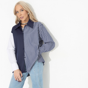 Рубашка комбинированная, Навсегда в сердце (blue)