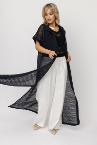 Жилет из льна 7-46 черный