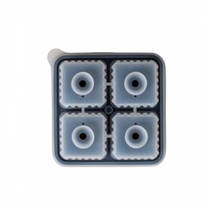 Форма для льда STRONG 4 ячейки кубы чёрные