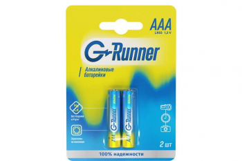 Батарейки алкалиновые «G-runner» AAА/LR03, 1,5 V, в блистере 2 батарейки, (упаковка 12 шт)