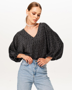 Блузка шёлковая с цельнокроеным рукавом 17.6.9