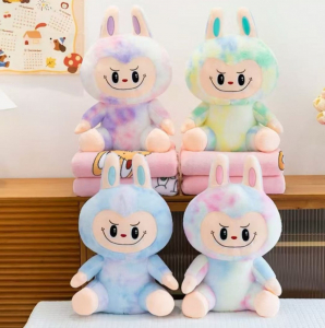 Плед с игрушкой Labubu Радужные BIG PLABUR