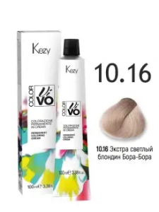 Крем-краска KEZY COLOR VIVO 10.16 Экстра светлый блондин Бора-Бора 100мл