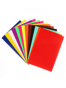 Набор цветной самоклеящейся бумаги А4, 14 листов, 14 цветов, плотность 80 г/м