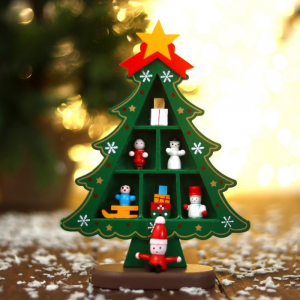 Сувенир «Ёлка с ячейками под подарки», 14.5?19.5 см, зелёная