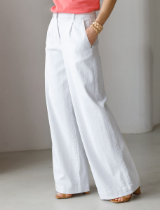 Джинсы с поясом на резинке из эластичного денима средней плотности