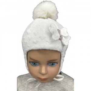 2695-1 Шапка зимняя с помпоном из кролика TuTu