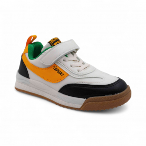 Кроссовки А761-7 бело оранжевые