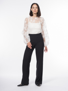 Прямые брюки с потайной застежкой и стрелками