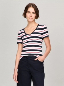 Stripe V-Neck Favorite T-Shirt
