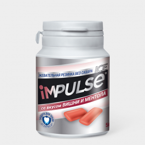 «Impulse ICE», жевательная резинка со вкусом вишни и ментола, 56 г