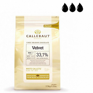 Шоколад Callebaut Velvet (Вельвет) Белый 32% 2,5 кг (W3-RT-U71). Годен до 08.08.25г