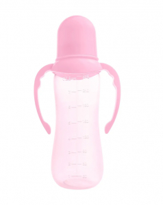 Бутылочка с соской и ручками, pink (250 ml)