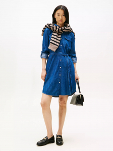 Belted Utility Denim Shirtdress