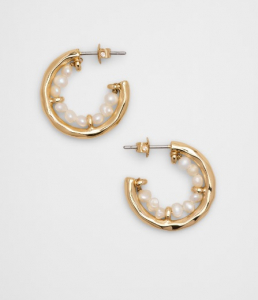 Seed Pearl Mini Hoop Earrings