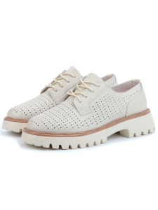 03-HY8-1D BEIGE Полуботинки женские (натуральная кожа)