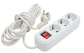 Удлинит.ПВС с зазем.3м 3роз.С ВЫКЛ.