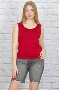 Майка однотонная, вискоза. (бордовый)