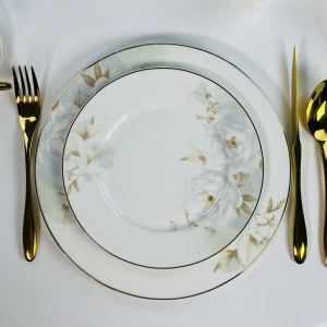 145-687 Набор из 6 тарелок 21,5см ЛИЛИАН в под.уп.(х10)Костяной фарфор