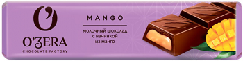 «O'Zera», шоколадный батончик Mango, 50г (упаковка 20шт.)