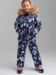 Комплект зимний для девочки: куртка, комбинезон