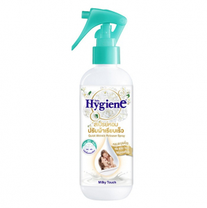 Спрей для быстрого разглаживания одежды без утюга парфюмированный  МОЛОЧНОЕ ПРИКОСНОВЕНИЕ Hygiene, 220 мл. Таиланд