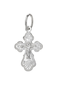 213.55 крест из серебра штампованный белый