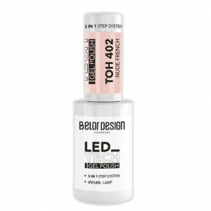Гель для ногтей  Led Tech BelorDesign розовый 402 nude frencn стойкость,цвет