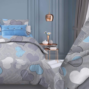 Наволочка Романтика голубой бязь