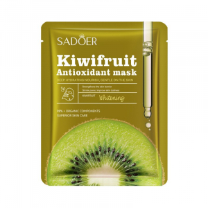 Тканевая маска для лица антиоксидантная осветляющая с экстрактом Киви Sadoer