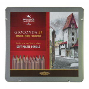 Пастель сухая в карандаше Koh-I-Noor Soft GIOCONDA 8828, набор 24 цвета