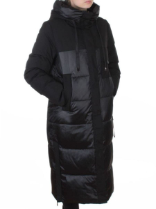 A81 BLACK Пальто зимнее женское (200 гр. холлофайбер)