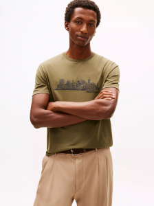 Embroidered NYC Skyline Graphic T-Shirt