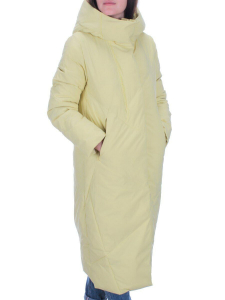 22339 YELLOW Пальто стеганое зимнее женское (200 гр. холлофайбера)