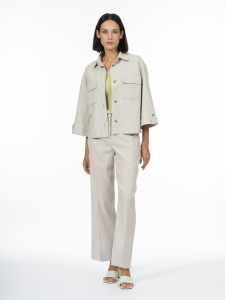 Куртка-рубашка изо льна и хлопка