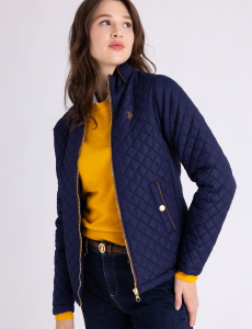 QUILTED SIDE KNIT MOTO JACKET