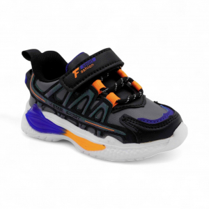 LED - кроссовки С7221-10 серо оранжевые