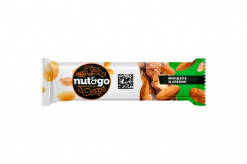 «Nut&Go», батончик Almond & peanut, 36 г (упаковка 18 шт)