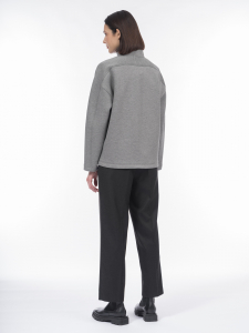 Свитшот из неопрена с воротником на молнии