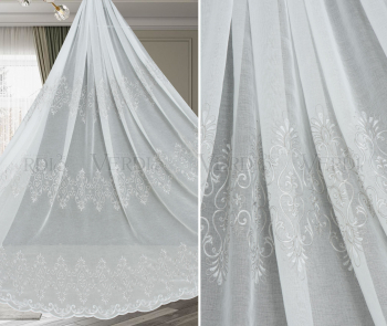 Имитация льна с вышивкой Ильяна